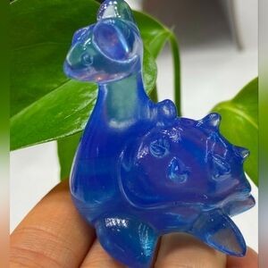 Lapras Pokémon Synthetic Blue Opalite cut